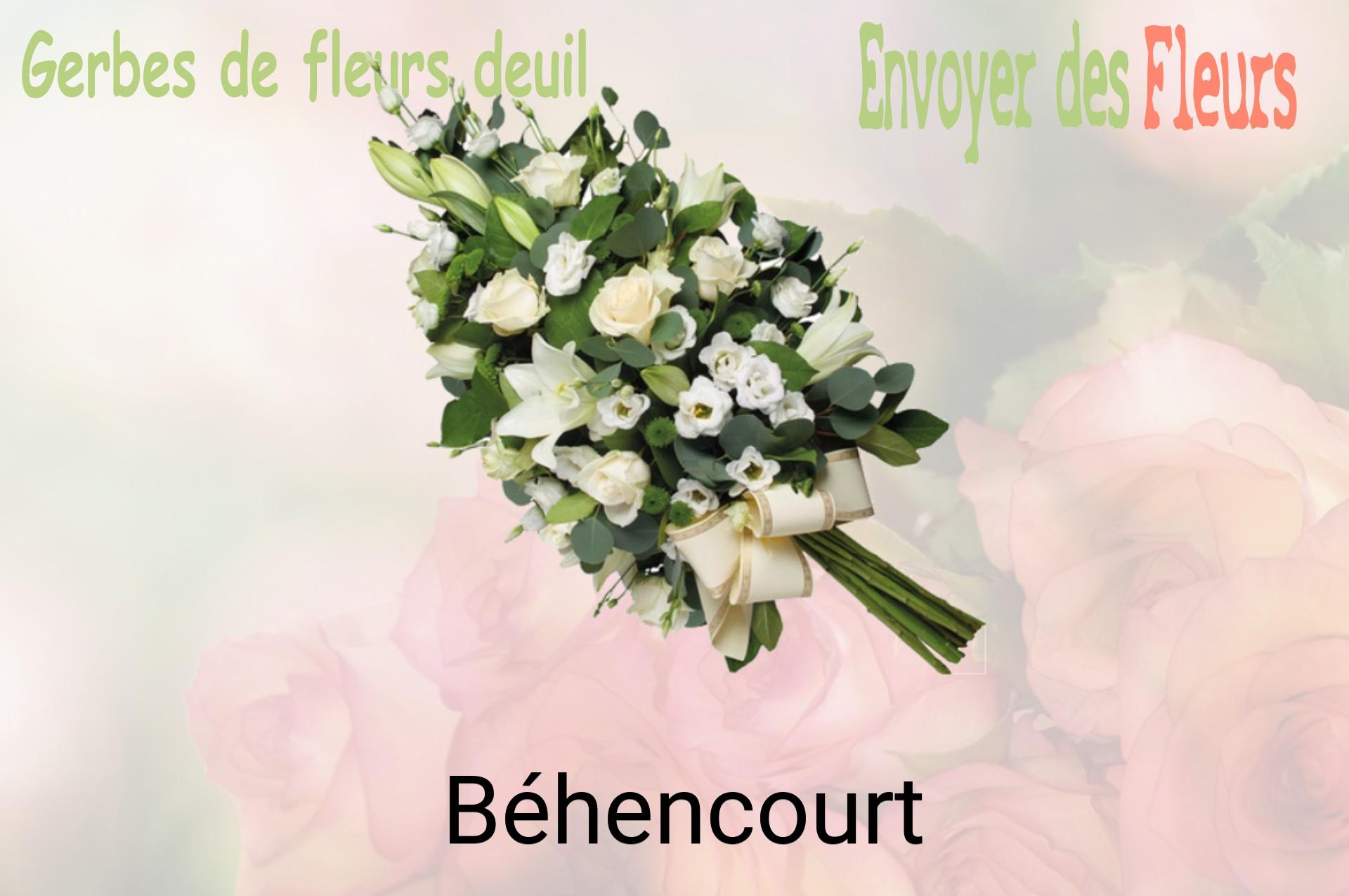 Gerbe de fleurs de deuil livrée à Béhencourt